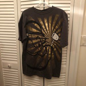 King Features Syndicate  popeye short sleeve tshirt with gold imprint on whole f